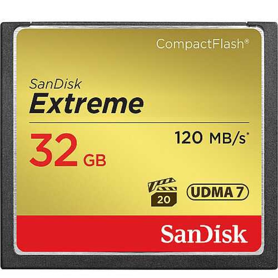 SanDisk Sandisk Extreme Compact Flash 32Gb 120Mb/S Memory Card Cf Memory Cards