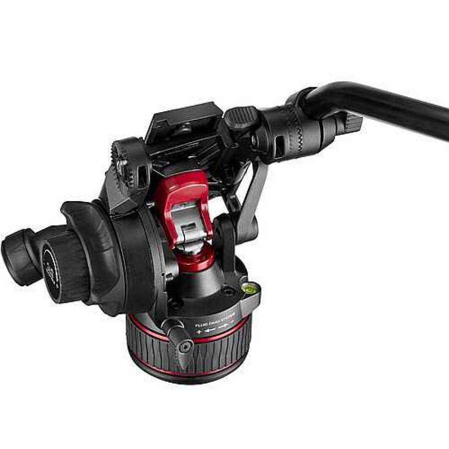 Manfrotto Manfrotto Mvk612Twinga 612 Nitrotech Fluid Video Head And Aluminum Twin Leg Tripod With Ground Spreader Video Tripods