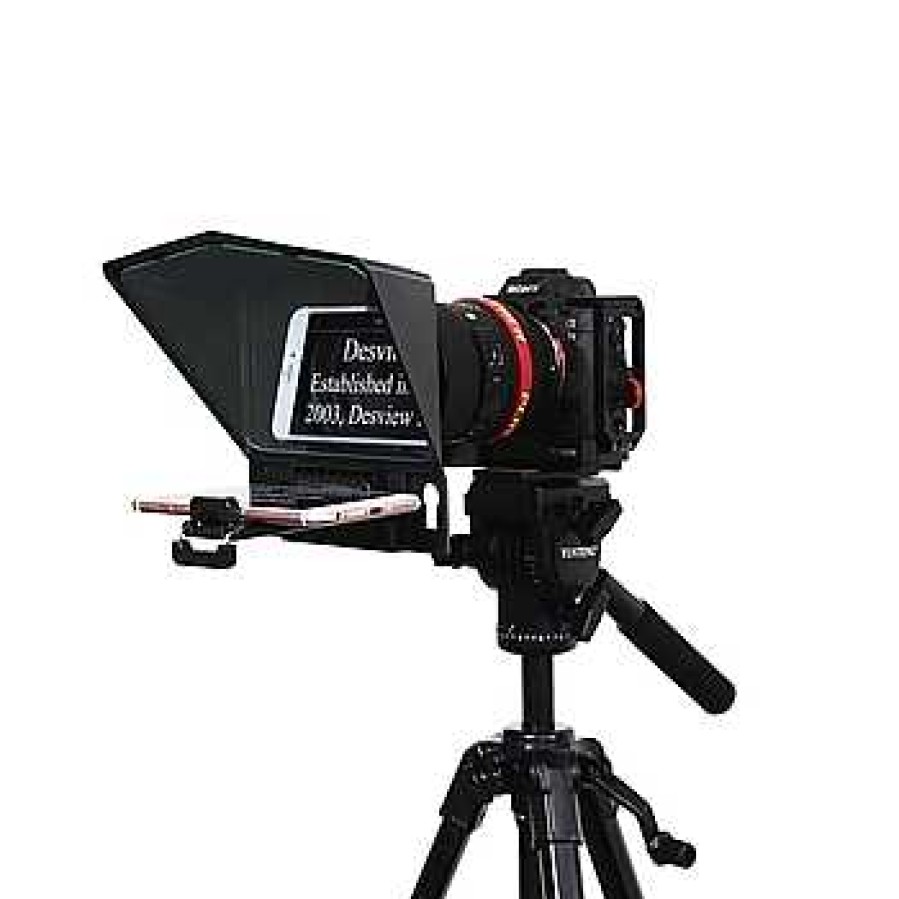 Desview Desview T2 Broadcast Teleprompter Compatible With Smartphone, Tablet For Mirrorless And Dslr Shooting Streaming & Capture Devices