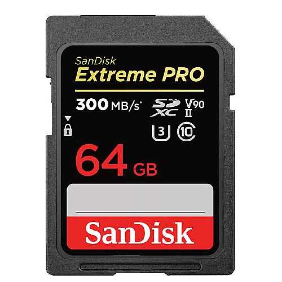 SanDisk Sandisk Extreme Pro 64Gb Sdxc Uhs-Ii 300Mb/S Memory Card - V90 Sd Memory Cards