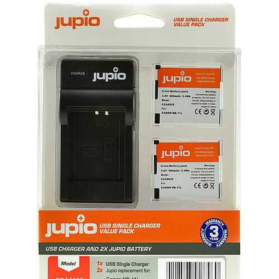 Jupio Jupio Pair Of Nb-11L Batteries And Usb Single Charger Value Pack Camera Batteries