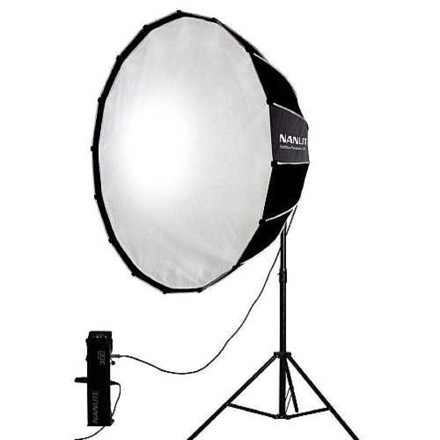 Nanlite Nanlite 120Cm Easy Up Quick-Fold Parabolic Softbox For Forza 200 300 And 500 Reflectors, Softboxes & Umbrellas