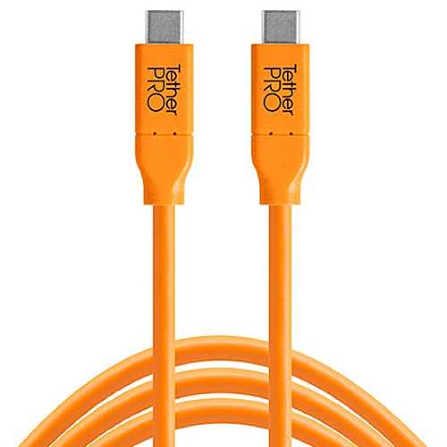 Tether Tools Tetherpro 90Cm Usb-C To Usb-C Hi-Vis Orange Cable Cables