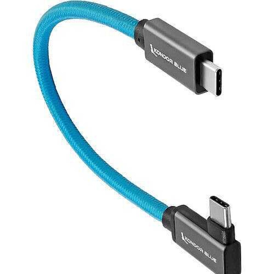 Kondor Blue Kondor Blue Usb C To Usb C High Speed Cable For Ssd Recording - Right Angle - 30Cm Video Monitors & Accessories