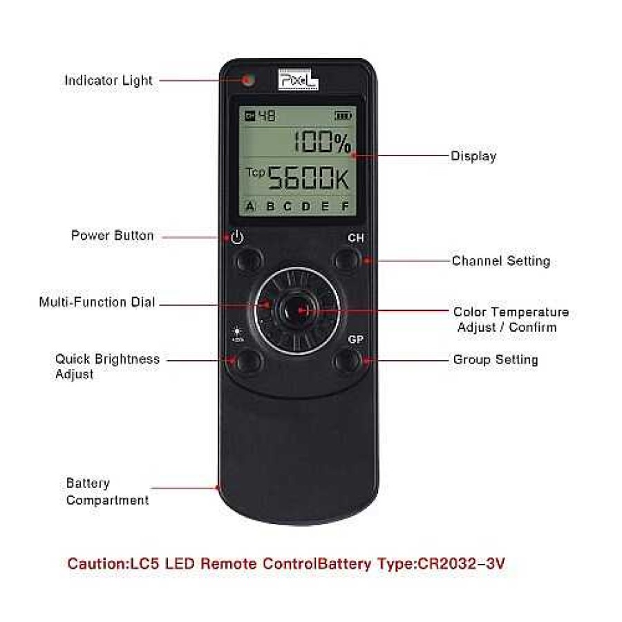 Pixel Pixel Led Light Remote Controller Lc5 Flash Triggers & Remotes