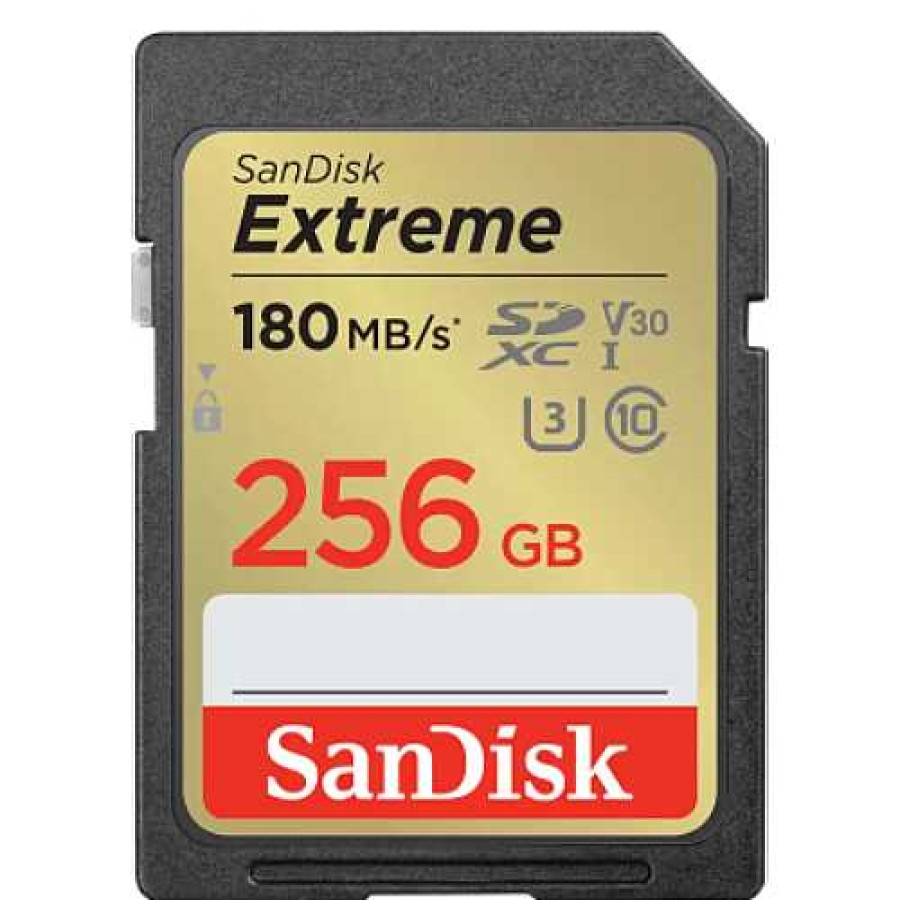 SanDisk Sandisk Extreme 256Gb Sdxc Uhs-I 180Mb/S Memory Card - V30 Sd Memory Cards