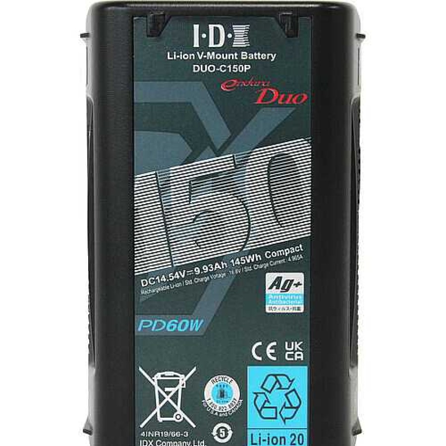 IDX Idx System Technology Duo-C150P 145Wh High-Load Li-Ion V-Mount Battery Battery Chargers & Plates