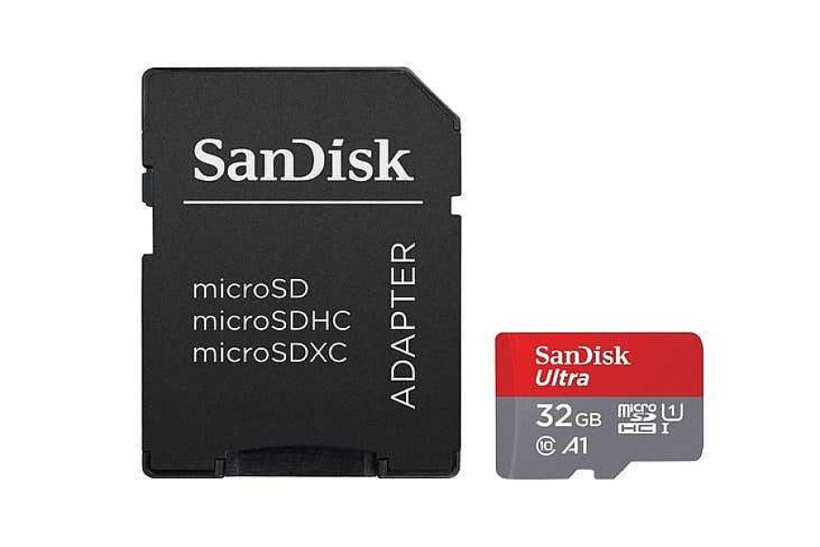 SanDisk Sandisk Ultra 32Gb Microsdhc Uhs-I 120Mb/S Memory Card With Adapter - V10 Microsd Memory Cards