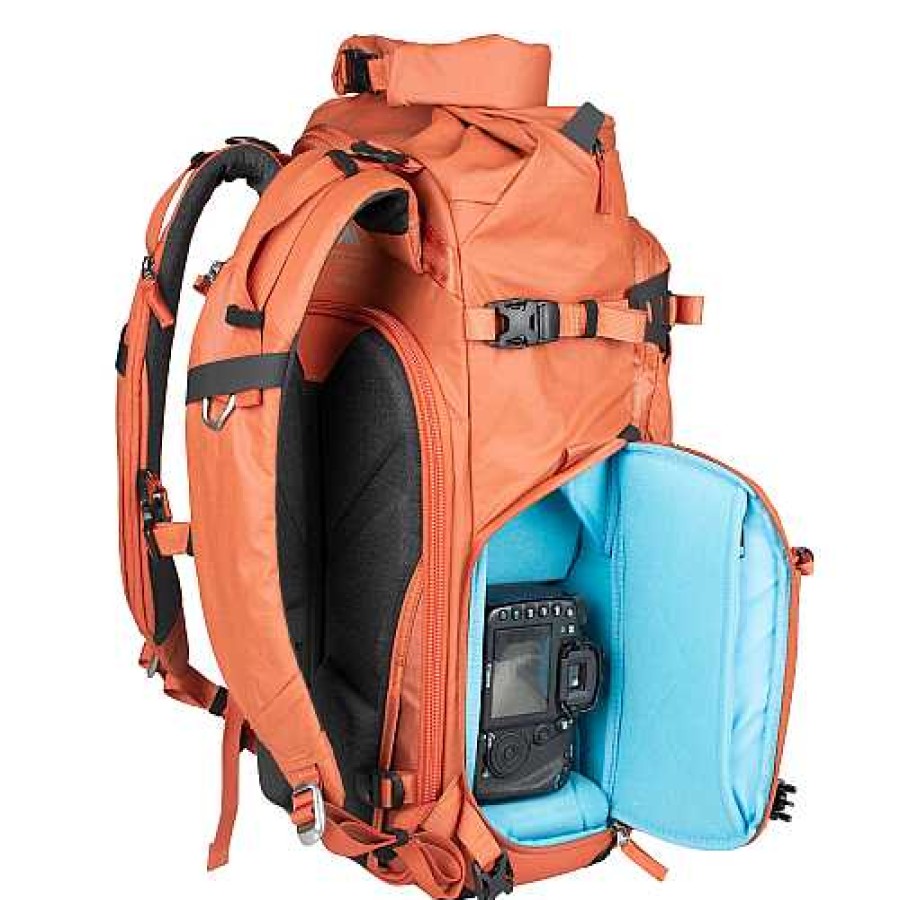 Summit Creative Summit Creative Tenzing 50L Extra Large Roll Top Camera Backpack - Orange Backpacks