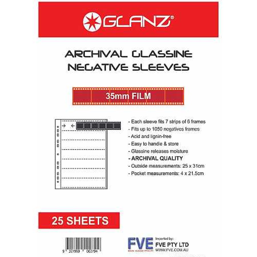 Glanz Glanz Glassine Archival Storage For 35Mm Negatives - 25 Sheets Of 7 Strips X 6 Frames Presentation & Archiving