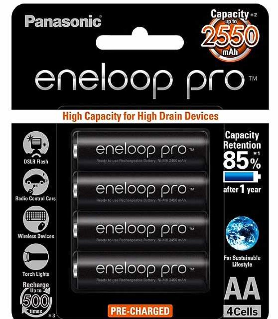 Panasonic Panasonic Eneloop Pro Aa Battery 4 Pack Camera Batteries