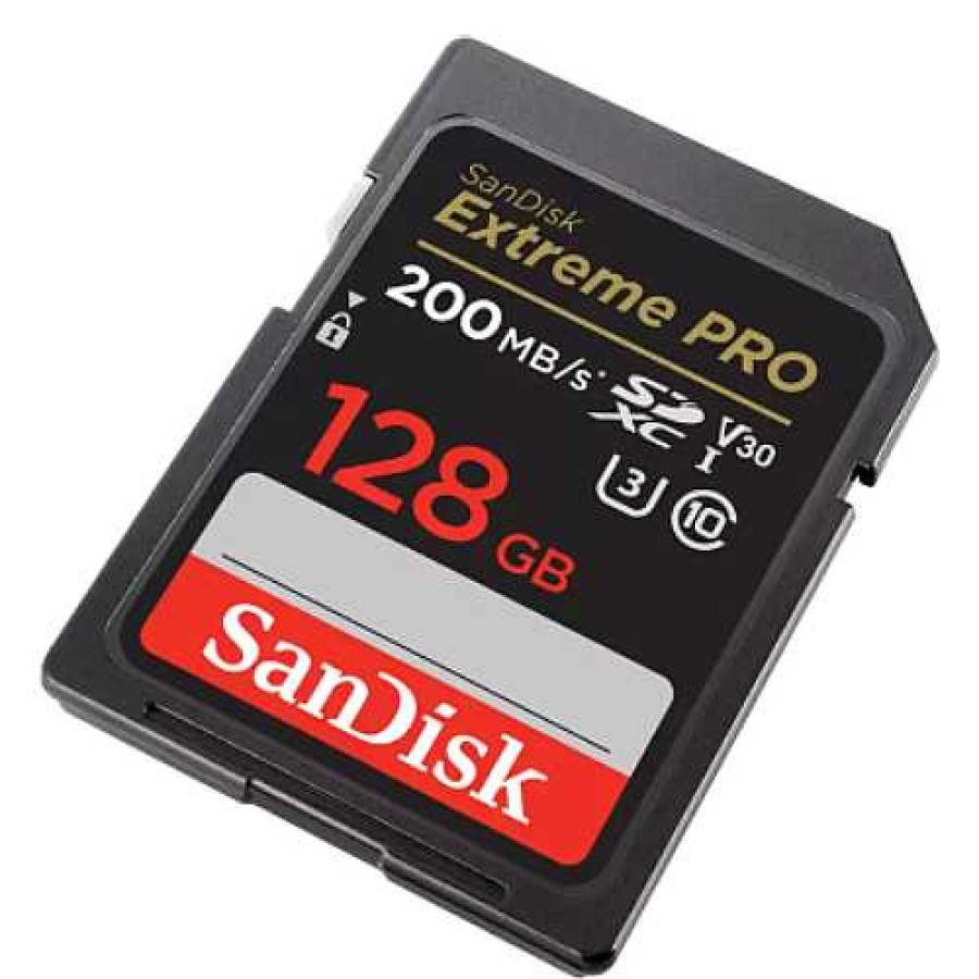 SanDisk Sandisk Extreme Pro 128Gb Sdxc Uhs-I 200Mb/S Memory Card - V30 Sd Memory Cards