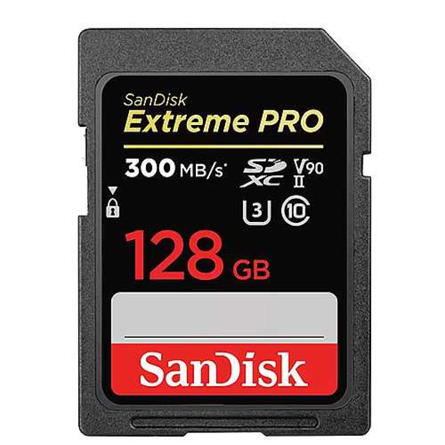 SanDisk Sandisk Extreme Pro 128Gb Sdxc Uhs-Ii 300Mb/S Memory Card - V90 Sd Memory Cards