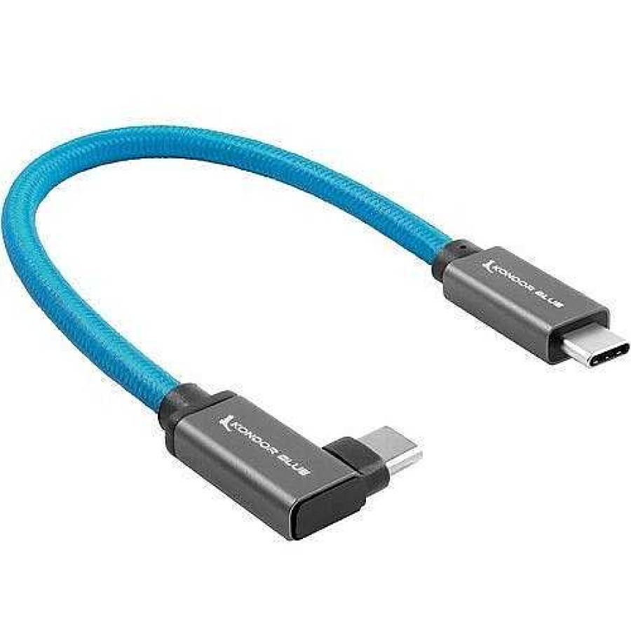 Kondor Blue Kondor Blue Usb C To Usb C High Speed Cable For Ssd Recording - Right Angle - 30Cm Video Monitors & Accessories