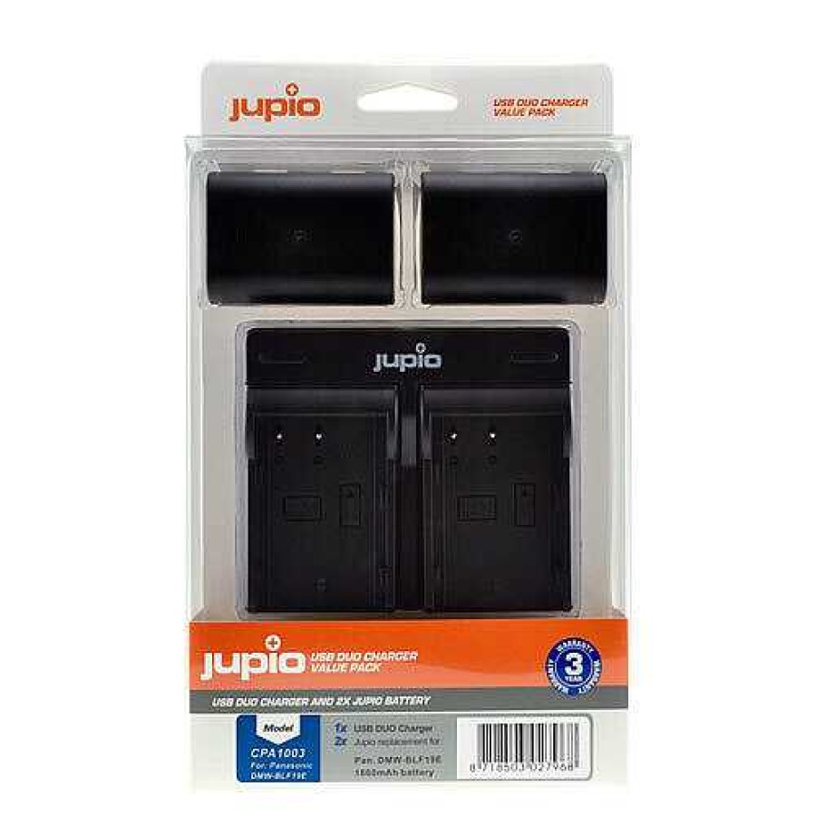 Jupio Jupio Rechargeable Panasonic Blf-19E Dual Charger Kit Camera Batteries