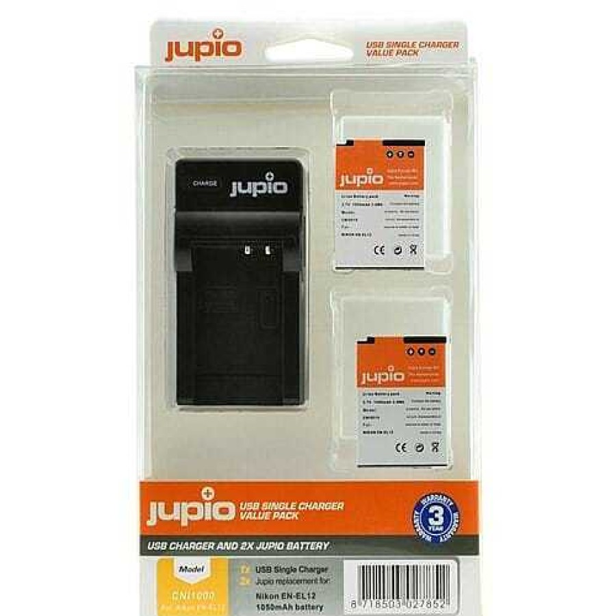 Jupio Jupio En-El12 Rechargeable Charger Kit For Nikon Camera Batteries