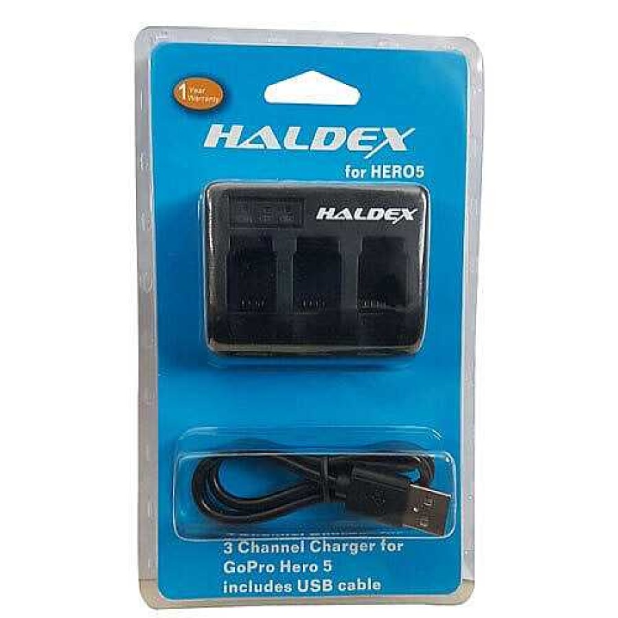 Haldex Haldex Triple Battery Charger For Gopro Hero5/6/7 Battery Chargers & Plates