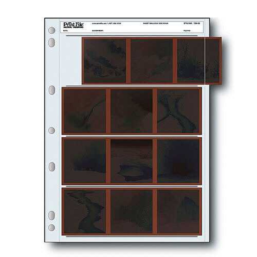 Print File Print File 120Mm Archival Storage For Negatives 4 Strips X 3 Frames 25 Sheets Darkroom