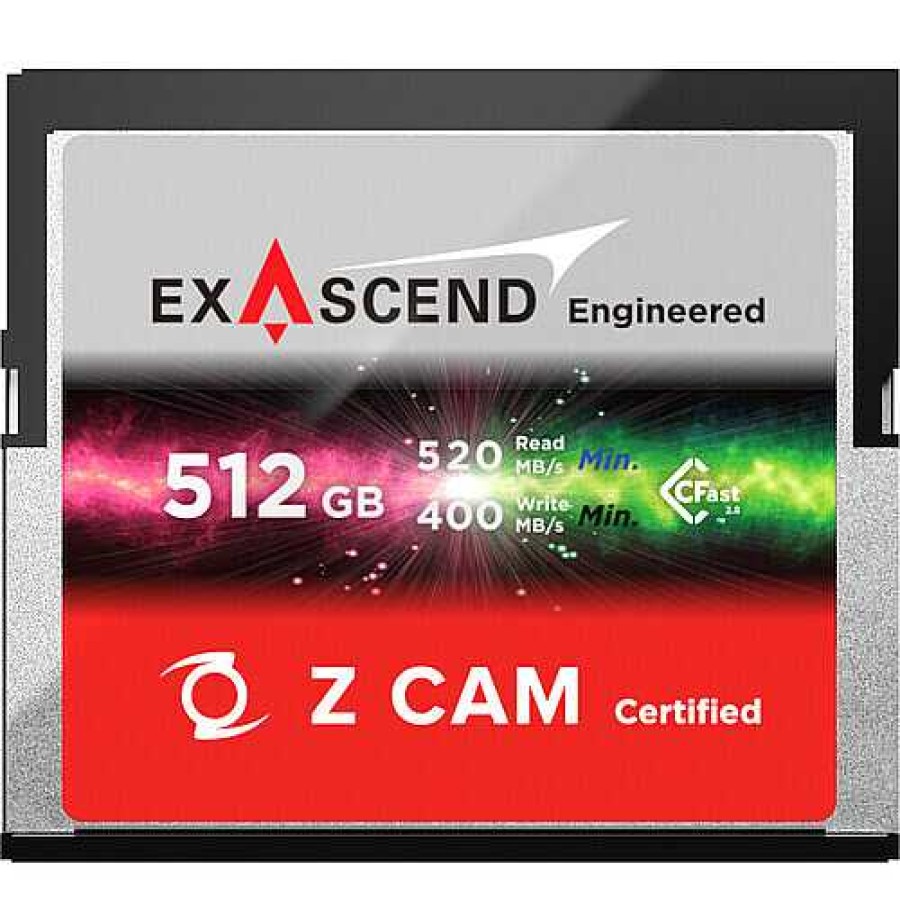 Z CAM Z Cam Exascend 512Gb Cfast 2.0 520Mb/S Memory Card Cfast 2.0 Memory Cards